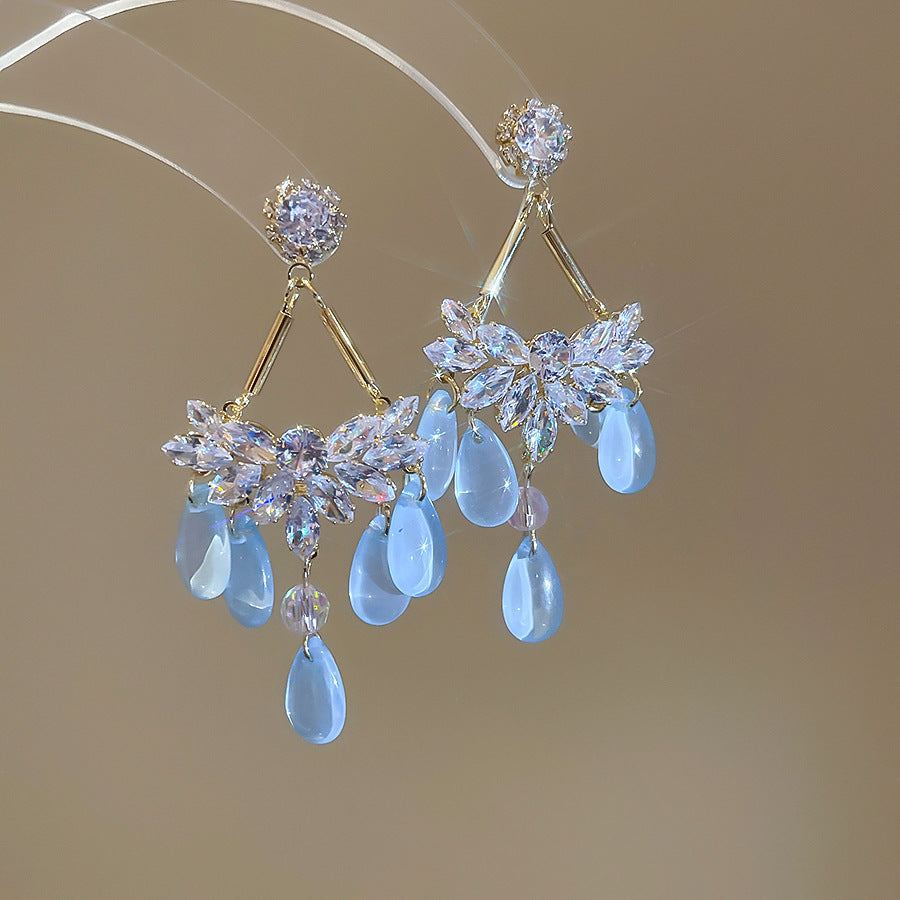 Blue Crystal Earrings