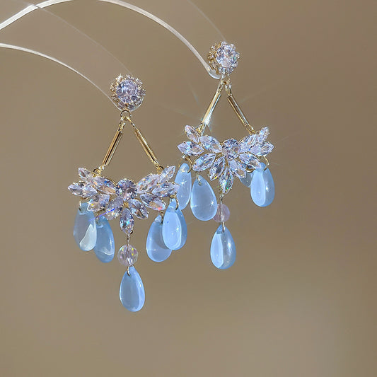 Blue Crystal Earrings