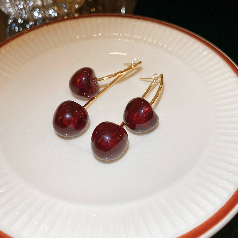 Double Cherry Earrings